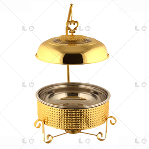 Nuovi <span class=keywords><strong>Prodotti</strong></span> 2025: Scaldavivande Rotondo di Lusso in Acciaio Inox Bianco da 8L, Chafing Dish per Catering - Product Image 4