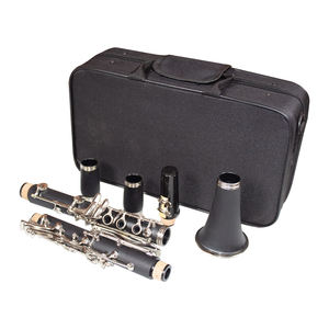 China OEM Instrumentos de viento Venta directa Metal plano Buen sonido <span class=keywords><strong>Clarinete</strong></span> Plano B 18 Tecla Color negro clásico - Product Image 1