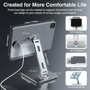 Cho ipadpro tiếp xúc từ tính sạc đứng máy tính bảng sống đứng <span class=keywords><strong>Ipad</strong></span> gấp xoay đứng - Product Image 2