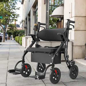 Déambulateur en aluminium Mateside avec siège réglable en hauteur Roues de 10 pouces Aide à la mobilité légère pour adultes âgés - Product Image 1