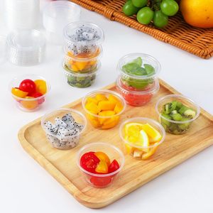 Gobelets à sauce jetables transparents de 1 oz, petits contenants en plastique avec couvercles en PP pour les fêtes - Product Image 4