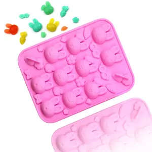 639 Hot Bán Phục Sinh Hệ Thống Silicone Khuôn Sô Cô La Với Trứng Và Thỏ Shape Bếp Baking Đồ Dùng Khuôn Xà Phòng Khay Bánh Công Cụ