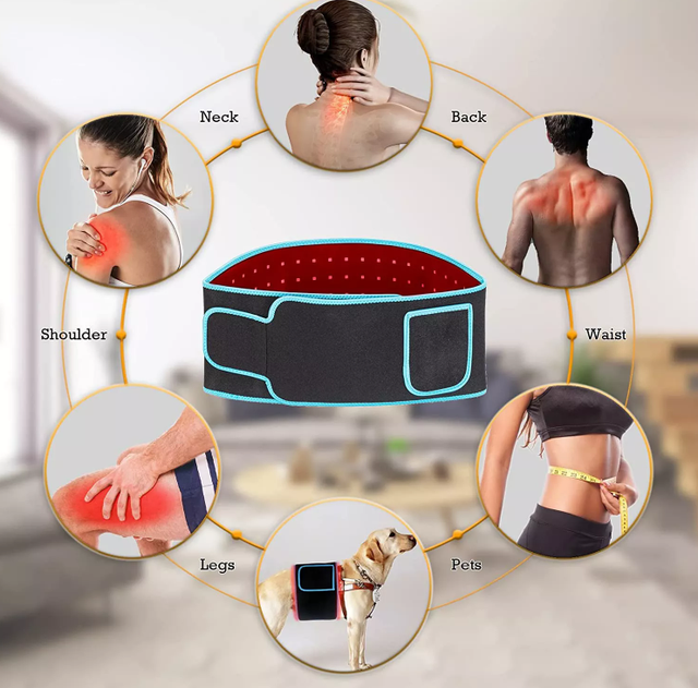 Led Device Red Therapy Light 660nm 850nm Red Infrared Red Led Light Therapy Belt Wrap for Neck Pain Relief