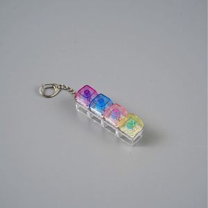 Botón de descompresión de plástico con luz, llavero luminoso portátil con cuatro teclas de eje mecánico, colgante de descompresión - Product Image 2