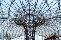 Meteo World Cadre spatial en acier haute résistance Grande portée 60-300M Stade/Station sans colonne Structure en acier recyclab