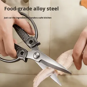 กรรไกรอเนกประสงค์สแตนเลสทนทาน - เหมาะสำหรับสำนักงาน งานฝีมือ งานปัก และการตัดกระดูกไก่ - Product Image 3