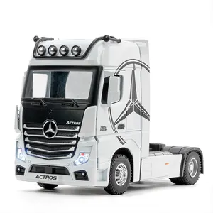 لعبة سيارة للأطفال, 1/36 Hengteng دييكاست سبيكة سيارة نموذج Actros الهندسة نقل الحاويات شاحنة لعبة سيارة للأولاد