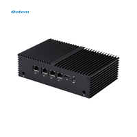 Qotom OEM Thin Client 4 ports Ethernet Mini PC de bureau Routage logiciel Pare-feu Ordinateur Linux Pfsense J6412 Quad Core Lte Mini PC