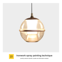 Luminaire suspendu LED en aluminium noir et acrylique, design géométrique artistique créatif nordique, hauteur réglable, pour café, bar, restaurant