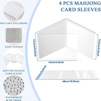 4 Ensembles de Guides de Lignes de Mahjong en Acrylique avec Loupe Intégrée, Support de Cartes, Impression UV et Gravure Laser Personnalisée pour Jeu de Mahjong