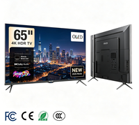 Téléviseur intelligent OLED 4K Ultra HD 65 pouces à écran plat, Dolby Vision Atmos, commande vocale IA, sans cadre, prix direct, approvisionnement en gros