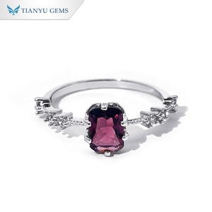 Anillo de Turmalina Verde Esmeralda Chapado en Oro con Gemas Tianyu, Diseño Trenzado Retro con Incrustaciones de Circonita Cúbica, Joyería para Mujer - Product Image 2