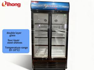 Vitrine verticale commerciale à double porte en verre 553L pour refroidisseur de <span class=keywords><strong>vin</strong></span> de boisson de supermarché refroidissement direct avec affichage numérique - Product Image 3