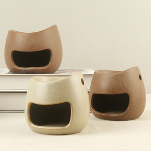 Di alta qualità con Design smaltato aromatico uso domestico sandalo Tea loto profumato forma fatta semi ceramica olio essenziale bruciatore - Product Image 1