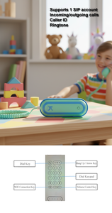 <span class=keywords><strong>Telefono</strong></span> WiFi SIP ad Alta Compatibilità per Softswitch IMS, <span class=keywords><strong>Telefono</strong></span> IP VoIP Wireless, WiFi Dual Band 6, Audio HD KS20 - Product Image 4