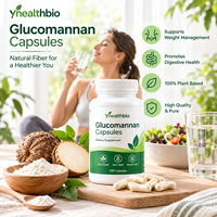 Capsules de Glucomannane en Gros – Extrait de Konjac Riche en Fibres, Coque Végétale, Complément Alimentaire, Produit GMP, ISO22000
