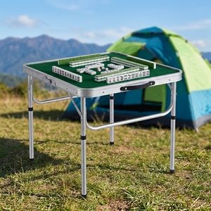 Lightweight Aluminum Alloy <strong>Folding</strong> Mahjong <strong>Table</strong> Modern Design Portable Outdoor Dining <strong>Card</strong> Game <strong>Table</strong> for Family Kids - Product Image 5