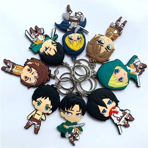 21 Designs Porte-clés en PVC <span class=keywords><strong>Eren</strong></span> Jaeger Mikasa Ackerman, Accessoire de Porte-clés Anime Créatif, Porte-clés en Caoutchouc PVC Mikasa Ackerman - Product Image 5