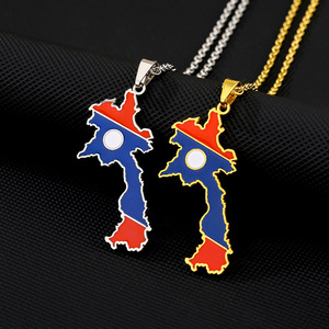 Porte-clés pendentif drapeau carte du Kurdistan en acier inoxydable émaillé, bijou pour la fierté kurde et le port quotidien, cadeau pour hommes et femmes - Product Image 4