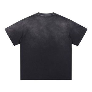 T-shirt Oversize da Uomo Casual in Cotone/Fibra di Bambù 250gsm, Stile Hip Hop, con Tessuto Lavorato a Maglia Anti-restringimento e Design Neutro - Product Image 2