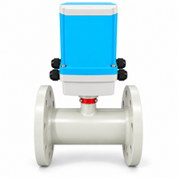 Débitmètre à ultrasons intégré en ligne DN15 DN200, type à bride, tout-en-un, avec RS485 Modbus 4-20mA pour eau et eaux usées