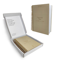 Agendas de Lujo, Cuadernos de Diario y Planificadores de Presupuesto Personalizados con Impresión de Tapa Dura y Encuadernación de Doble Espiral, para Organización Mensual, Semanal y Diaria