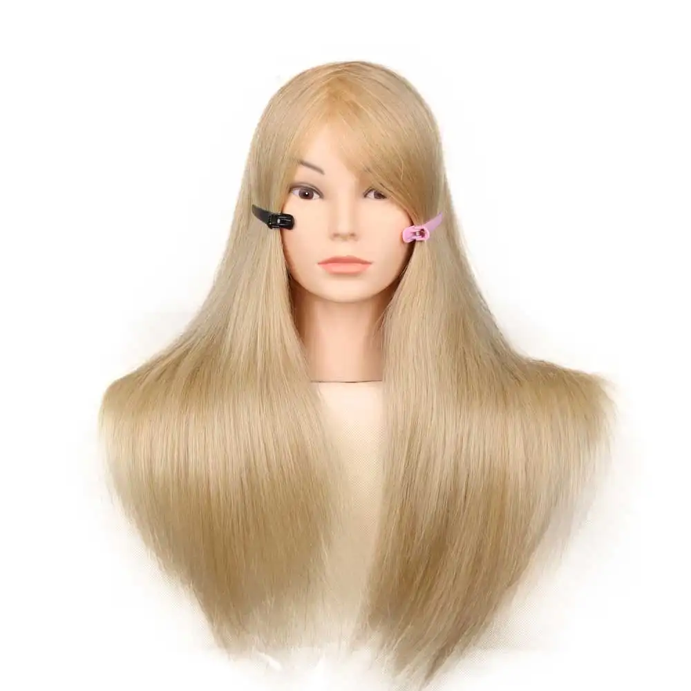 Beautiful Mannequin Wig Heads, Blonde Mannequin Head Training Head Manikin Cosmetol, Training Mannequin Mixed Hair Non-remy Hair