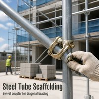 Raccord pivotant réglable galvanisé pour échafaudage, connecteur de tube en acier Q235 pour la construction d'échafaudages