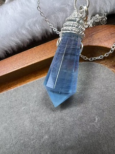 <span class=keywords><strong>Collana</strong></span> con Pendente a Pendolo in <span class=keywords><strong>Acquamarina</strong></span> di Alta Qualità, Fatta a Mano con Filo Avvolto, in Cristallo Naturale Pregiato per la Guarigione - Product Image 3