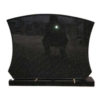 Tuile funéraire en granit noir allemand moderne de marque Shunlei, garantie 5 ans, taille personnalisée pour cimetière, vente en gros