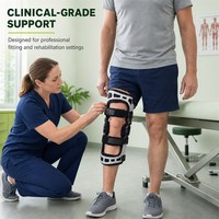 Attelle de genou articulée double réglable pour hommes et femmes, support de genou personnalisable pour ACL PCL Ligament pour utilisateurs de marchettes et de déambulateurs