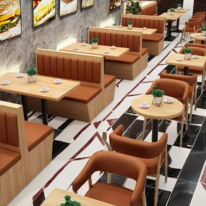 Sofá <span class=keywords><strong>para</strong></span> Restaurante o Pub Comercial y Juego de Sillas y Mesa Personalizables <span class=keywords><strong>para</strong></span> Restaurante, Muebles de Madera y Cuero <span class=keywords><strong>para</strong></span> Cafetería y Hotel - Product Image 2