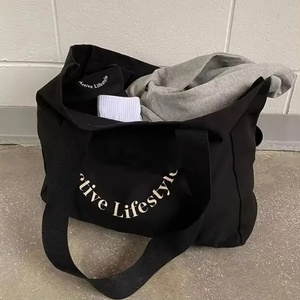 Customized Logo Eco Friendly Oversize Large Grocery Cotton <b>Fabric</b> Fashion Lady US Origin Portable Shopping Tote <b>Bag</b> Different - Product Image 4