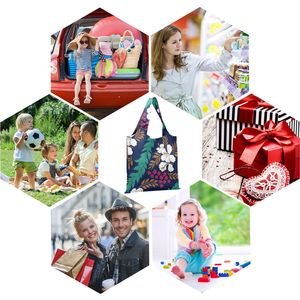 Wholesale Hawaii Puakenikeni Design Foldable <b>Shopping</b> <b>Bag</b> with Zipper Purse Waterproof <b>Large</b> Capacity Shoulder Tote <b>Bag</b> - Product Image 5