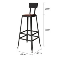 Ensemble table et chaises de bar style américain avec fenêtre, idéal pour salon de thé, table haute pour restaurant et bar de supérette