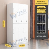 Lemari Arsip Baja Modern Multi-Pintu Terkunci Anti Karat Baja Canai Dingin untuk Sekolah, Bengkel, Rumah, Kantor & Rumah Sakit