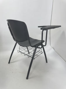 Chaise d'école avec bureau pliable et panier en fil métallique, chaise en plastique avec rangement pour les élèves - Product Image 6