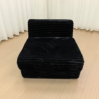 Canapé-lit pliable en trois parties, sans structure, en tissu, emballé en rouleau, style tatami