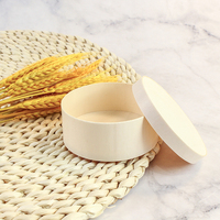Boîte à gâteau en bois Offre Spéciale coupe à dessert en pin jetable boîte à fromage en bois ronde avec couvercle