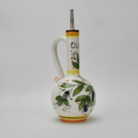 Bouteille distributrice d'huile en céramique, pour Sauce de soja ou vinaigre, Cruet avec verseur, distributeur de condiments liquide