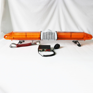 Nuova Barra Luminosa Rotante a LED Ambra per Auto, Lampeggiante di Emergenza, con Allarme Sonoro, 12V DC, 108W, Biaochi - Product Image 1