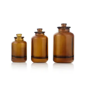 30ml 100ml 50ml Glas Leerer Zylinder Bernstein Leere Parfüm-Sprüh flaschen Kosmetischer Glasbehälter
