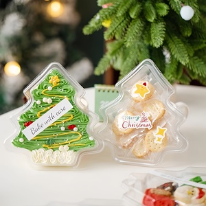 Nhà Sản Xuất Của Dùng Một Lần Rõ Ràng Cấp Thực Phẩm Có Thể Tái Chế Cây Giáng Sinh Hộp Takeaway Mousse Bánh <span class=keywords><strong>Container</strong></span> Cho Pastry Vỉ - Product Image 6