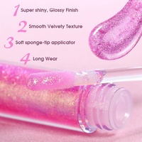 Vente en gros de gloss à lèvres liquide scintillant, marque privée, gloss à lèvres transparent brillant, gloss à lèvres vegan brillant, fournisseur de gloss à lèvres scintillant