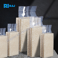 Sacs de riz 5kg transparents à fond plat recyclables écologiques personnalisés Sacs en plastique sous vide