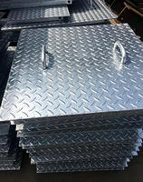 Grille de drainage en acier expansé à mailles plates en acier au carbone, robuste, pour allées