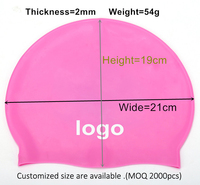 Bonnets de bain de compétition avec logo personnalisé, 100% silicone, haute élasticité, bonnets de bain pour adultes, durables et confortables pour la piscine