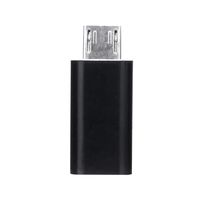 Adaptador Micro USB 5 Pines Macho a USB Tipo C Hembra Negro/Blanco para Datos y Carga con Función OTG