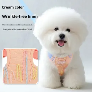 Nueva Correa de Poliéster para Mascotas, Mochila Transpirable de Gasa Burbuja Estilo Coreano para Cachorros, Correa de Pecho para Perros, Mochila de Verano para Gatos - Product Image 4