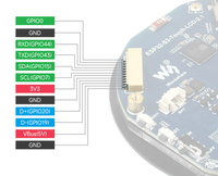 Carte de développement ESP32-S3 avec écran tactile capacitif rond de 2,1 pouces, processeur LX7 double cœur 32 bits, écran 480x480